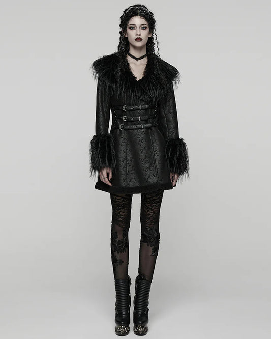 JACKET FAUX CUIR ET FOURURE
