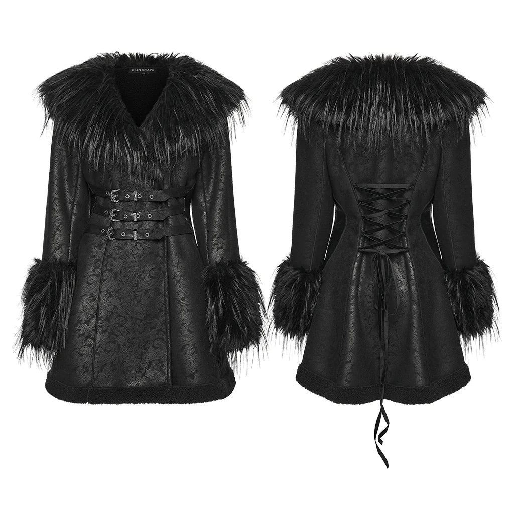 JACKET FAUX CUIR ET FOURURE