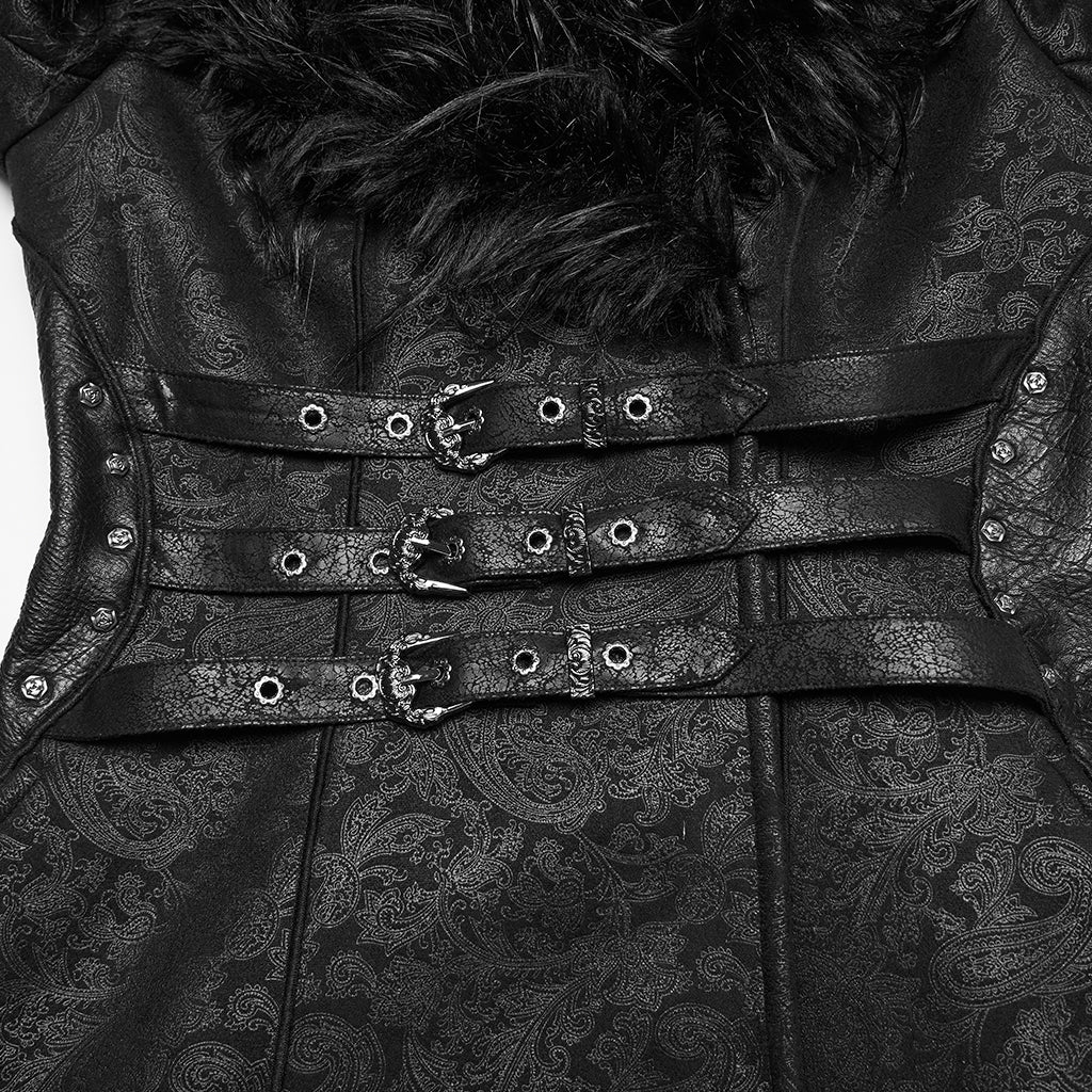 JACKET FAUX CUIR ET FOURURE