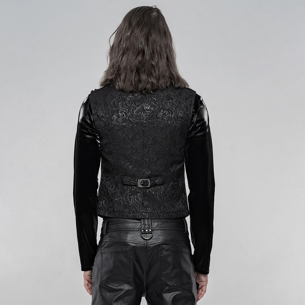GILET OFFICIER GOTHIQUE NOIR