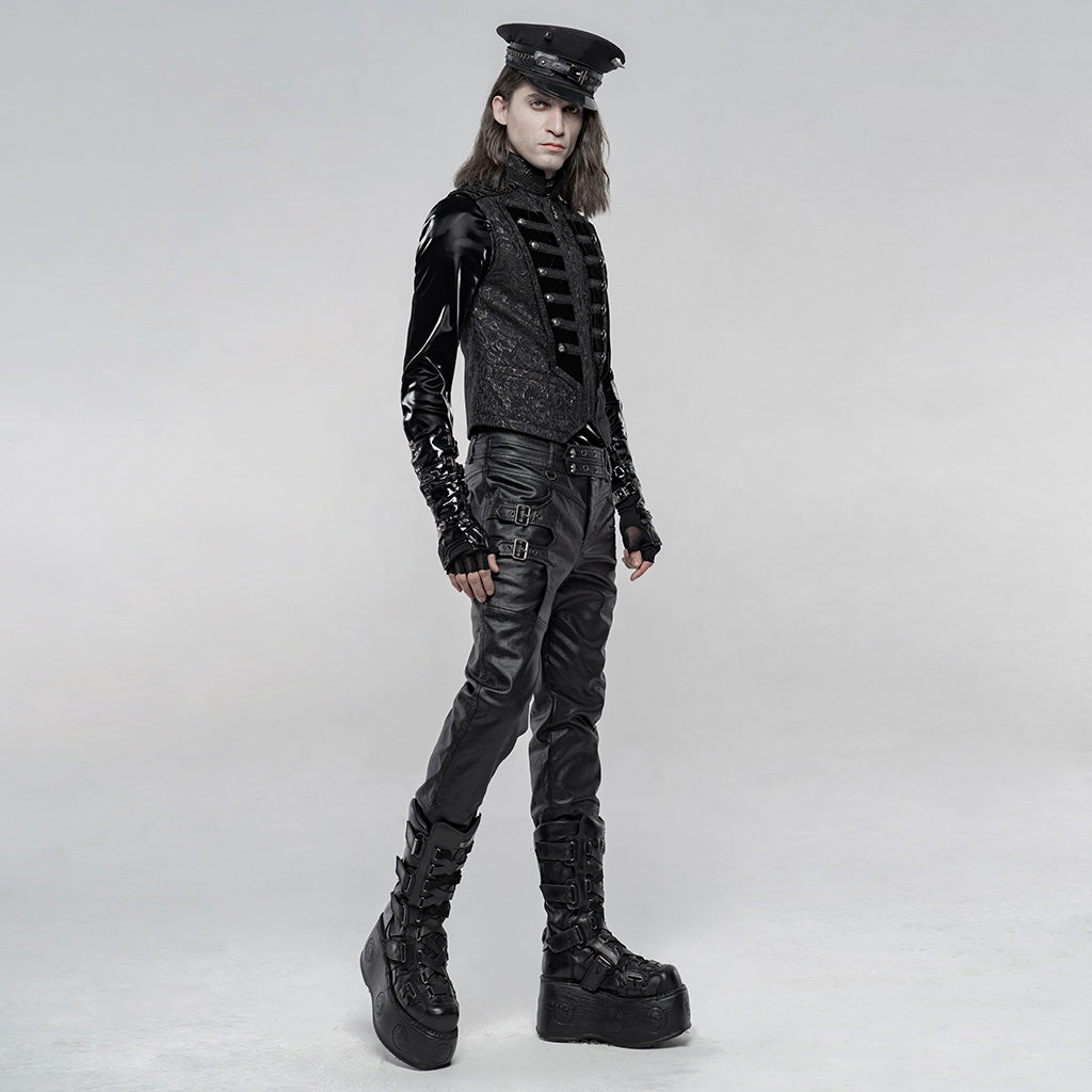 GILET OFFICIER GOTHIQUE NOIR
