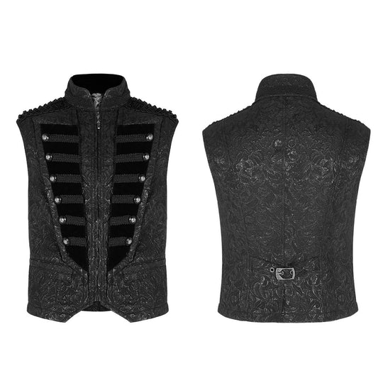 GILET OFFICIER GOTHIQUE NOIR