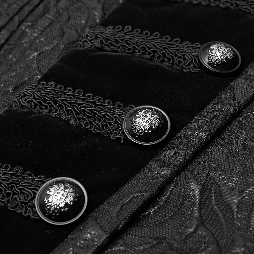 GILET OFFICIER GOTHIQUE NOIR