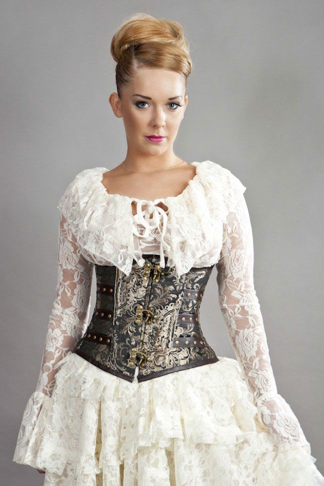 Corset c-lock u/b gold king brocade