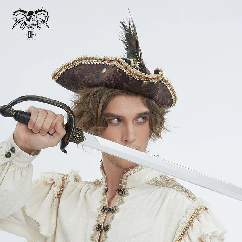 Chapeau tricorne MARRON