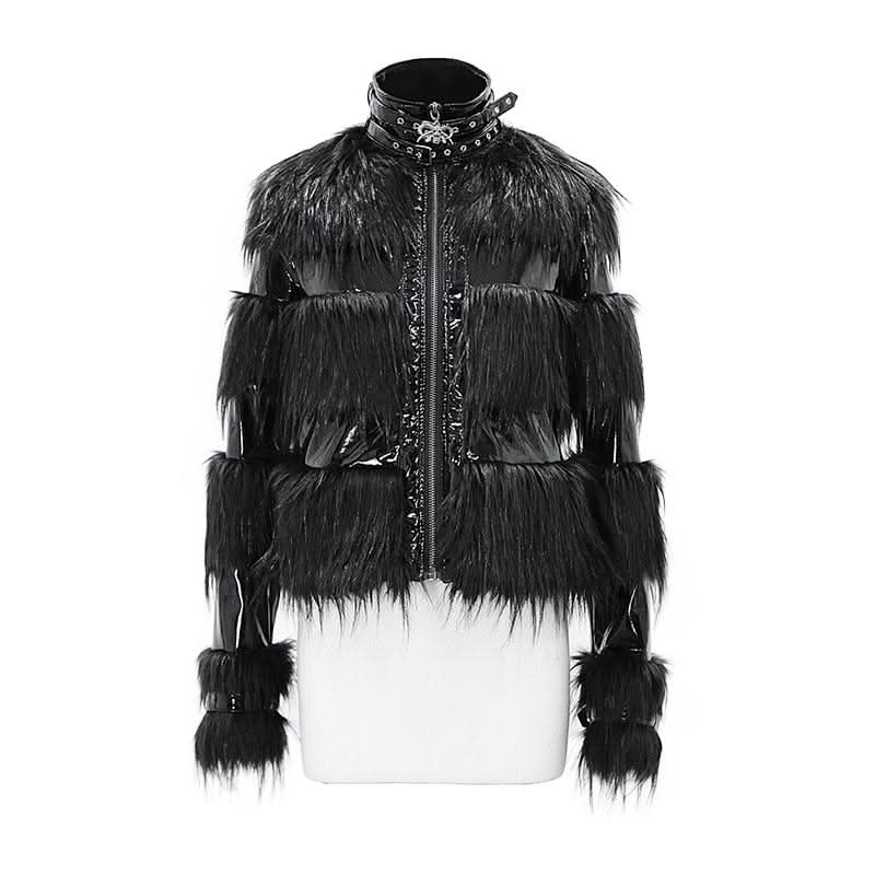 Veste Punk 'Crossroads' Fourrure
