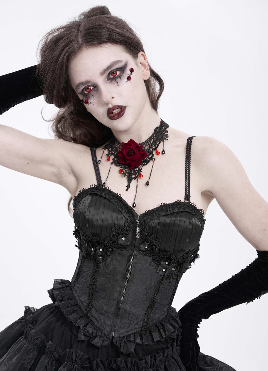Bustier gothique noire gothique