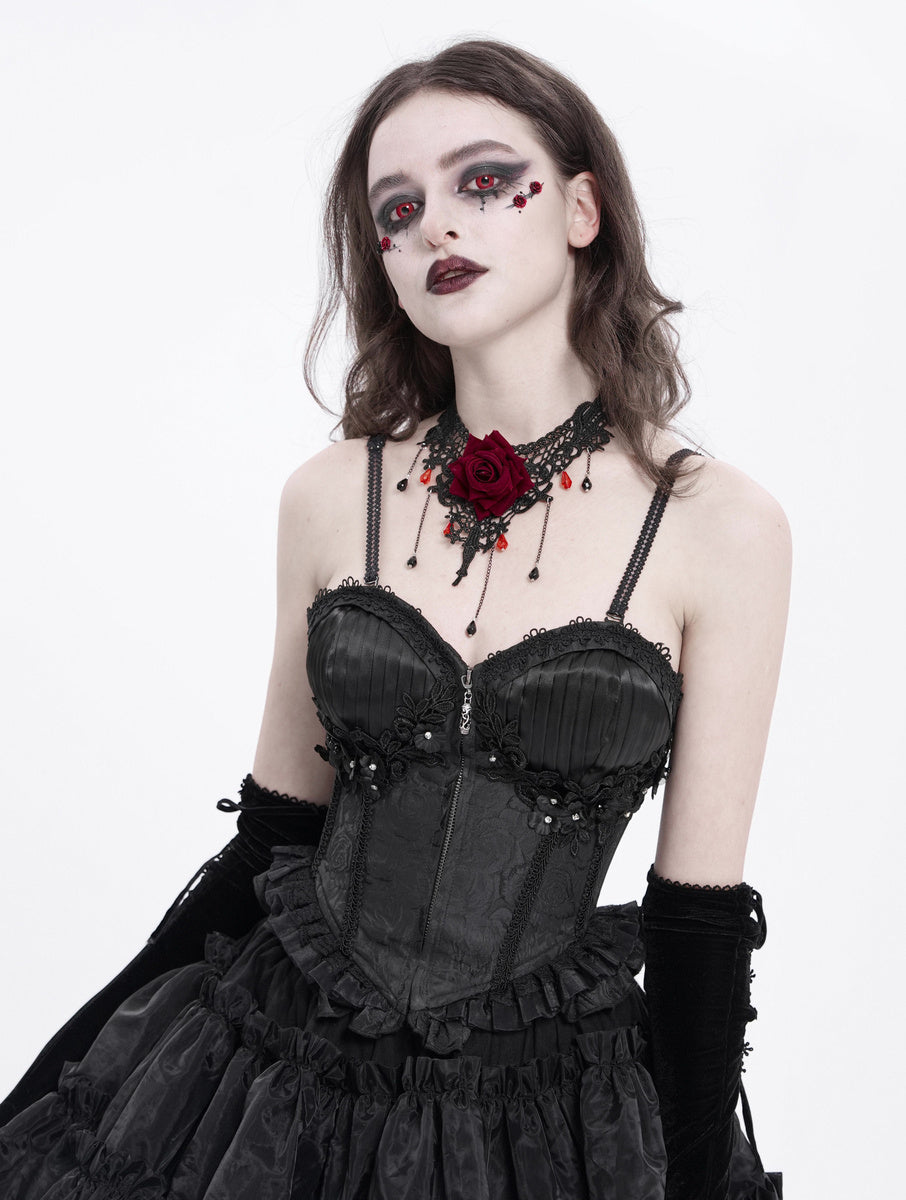 Bustier gothique noire gothique