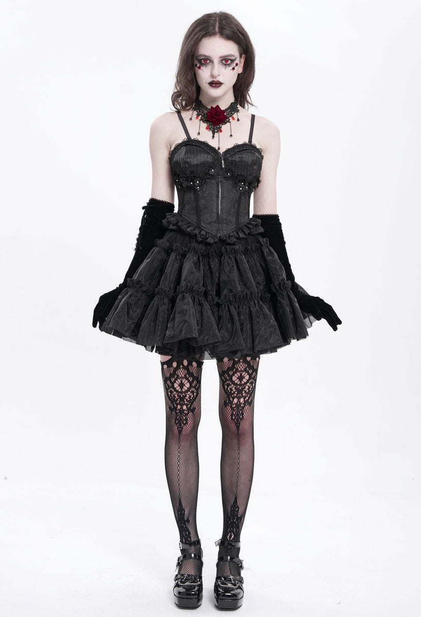 Bustier gothique noire gothique
