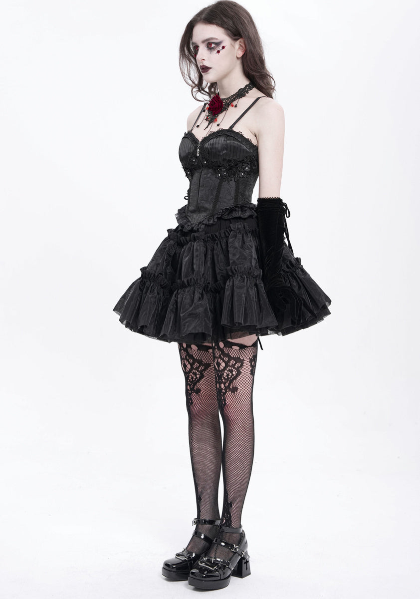 Bustier gothique noire gothique