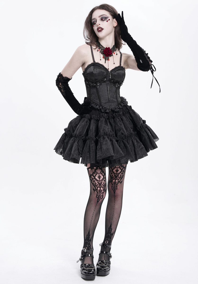 Bustier gothique noire gothique