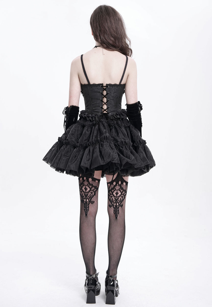 Bustier gothique noire gothique