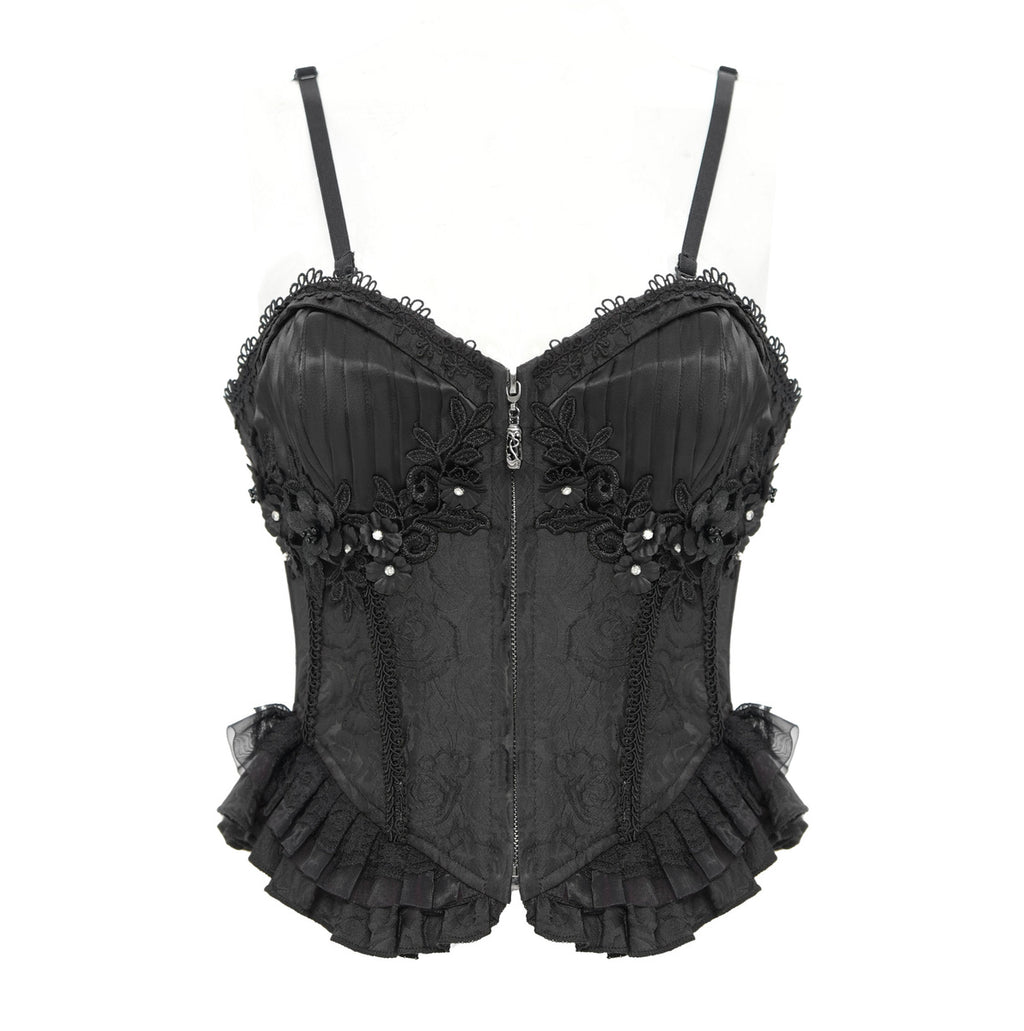 Bustier gothique noire gothique