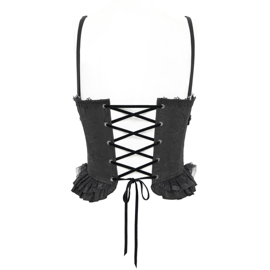 Bustier gothique noire gothique