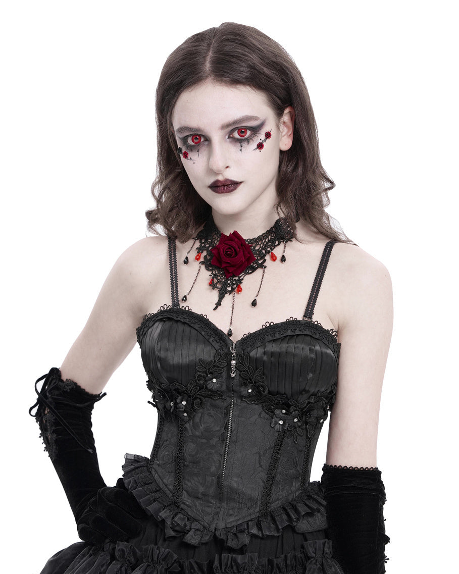 Bustier gothique noire gothique
