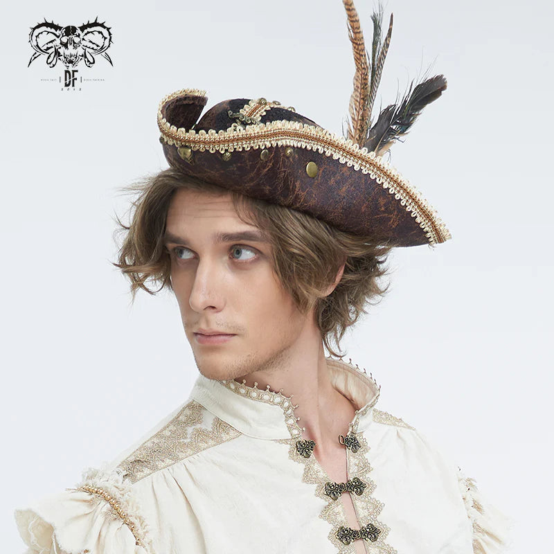 Chapeau tricorne MARRON