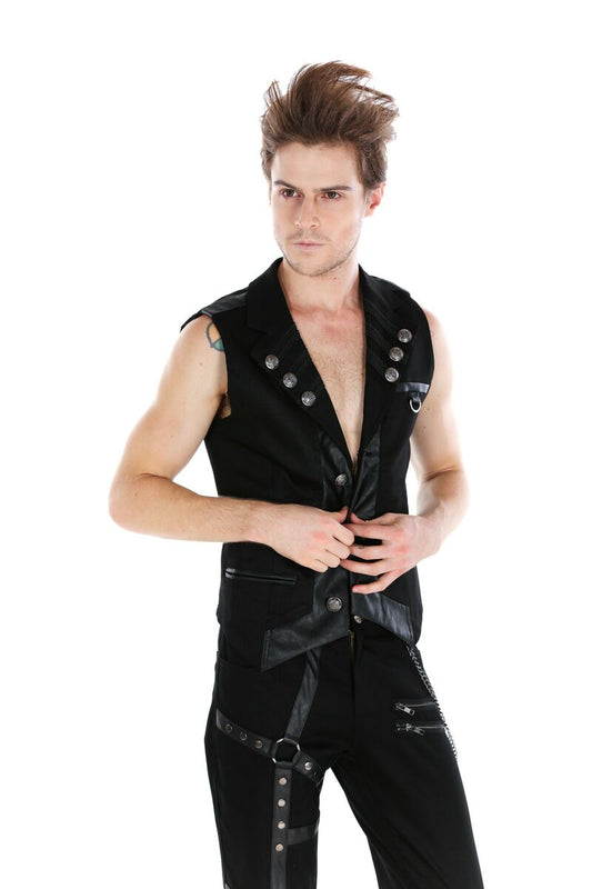 GILET GOTHIQUE PUNK 3X3