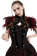 Boléro à Plumes Rouge