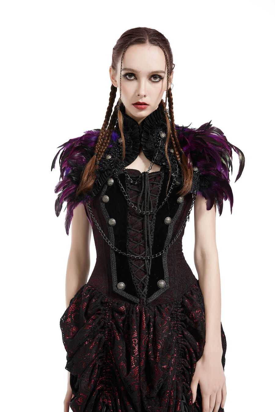 Boléro à Plumes violet
