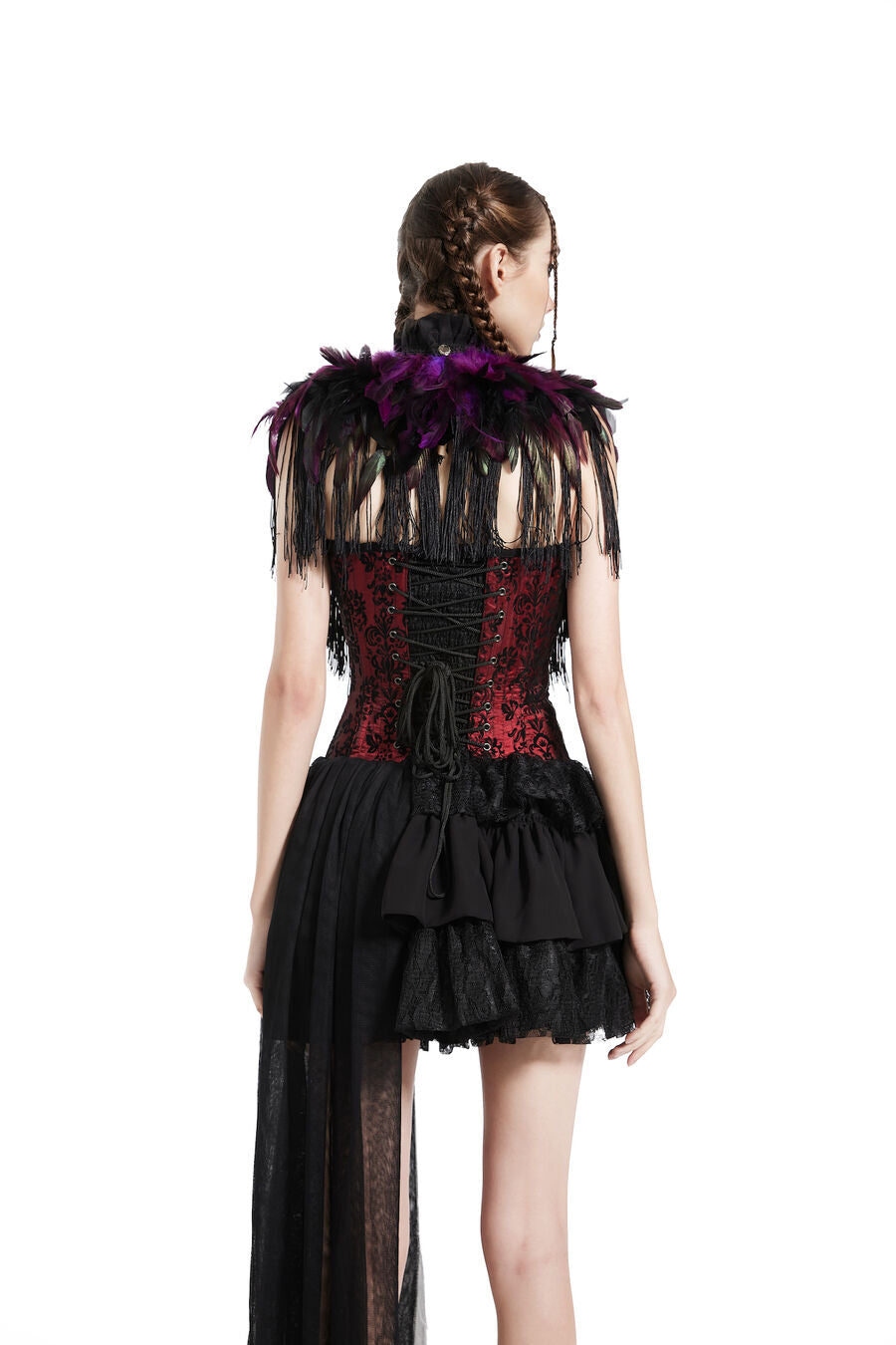 Boléro GOTHIQUE à Plumes violet