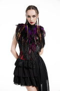 Boléro GOTHIQUE à Plumes violet