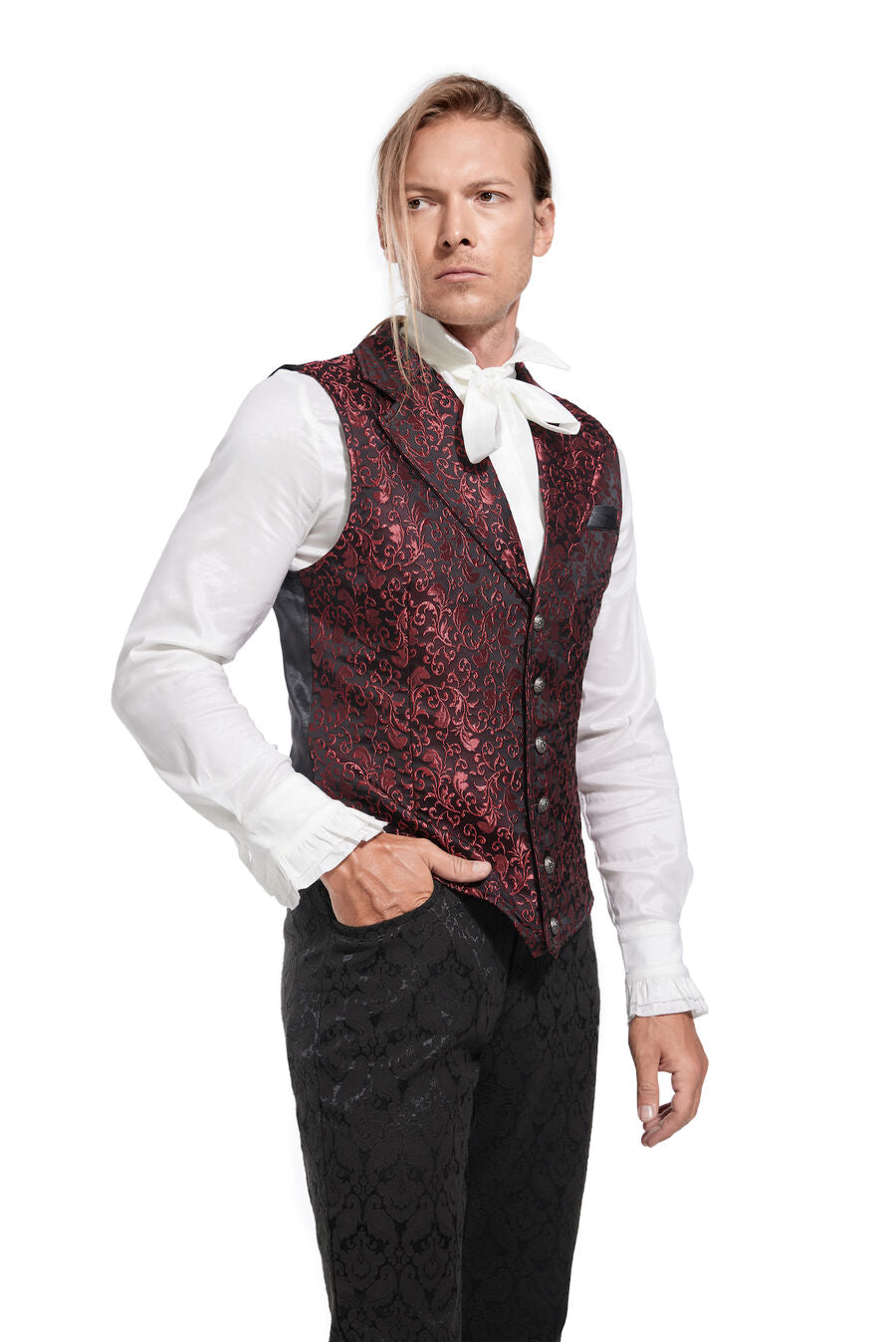 Gilet Homme Brocard rouge