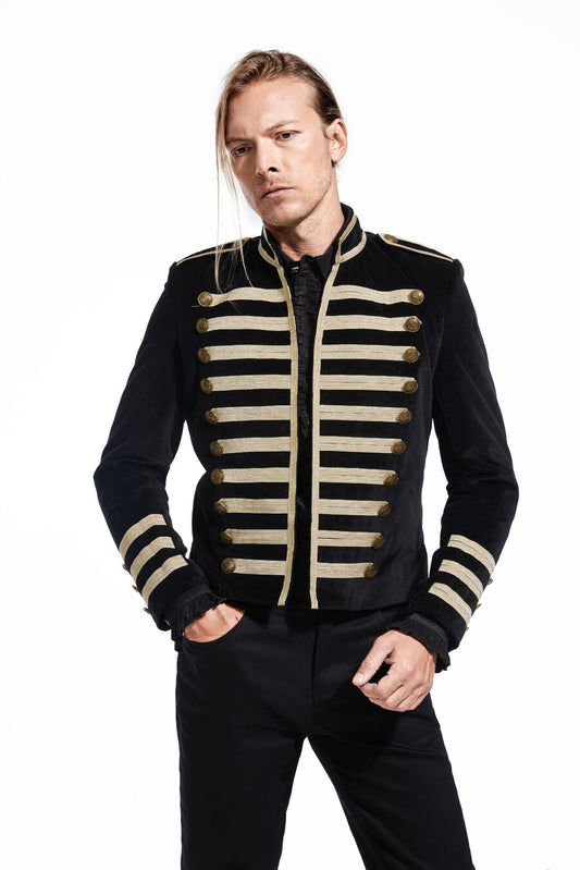 Veste officier velours coton doré