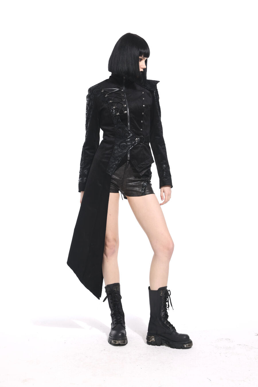 Short Steampunk Similicuir pour Femme