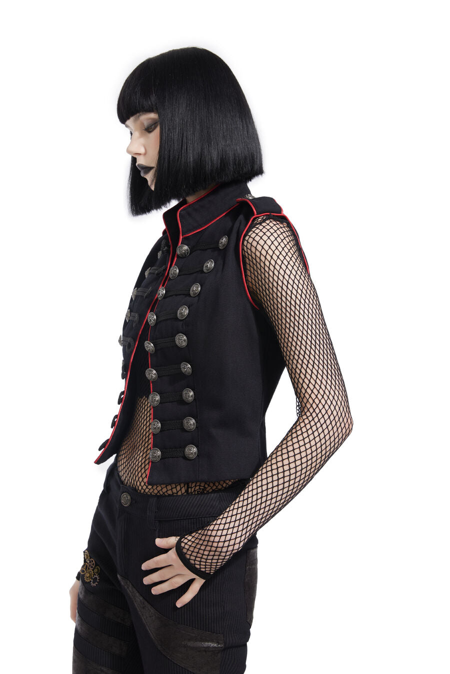 Gilet officier gothique pour femme