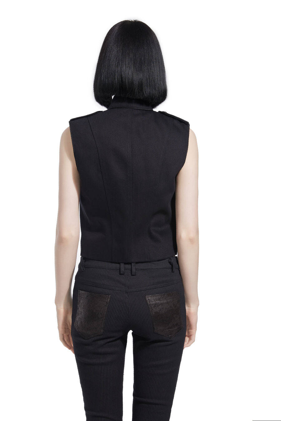 Gilet officier gothique pour femme NOIR