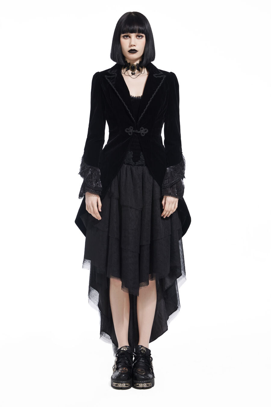 Veste femme velours queue de pie BORDEAUX