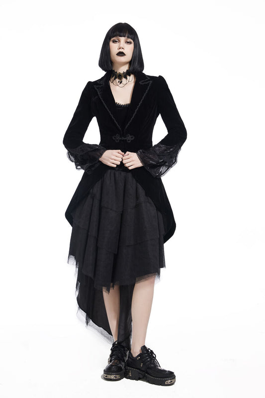 Veste femme velours queue de pie BORDEAUX