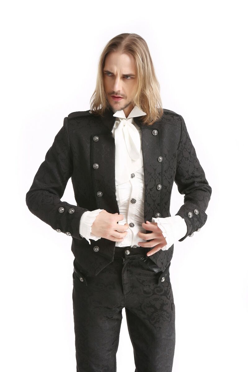 Veste aristocrate gothique à motif brocard