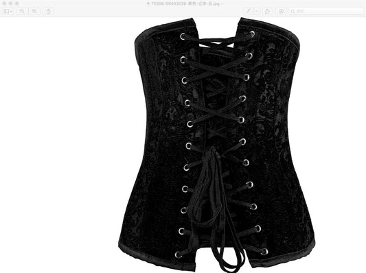 CORSET GOTHIQUE ZIP VELOUR