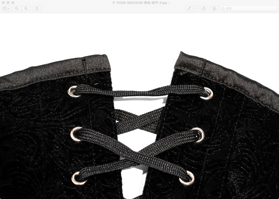 CORSET GOTHIQUE ZIP VELOUR