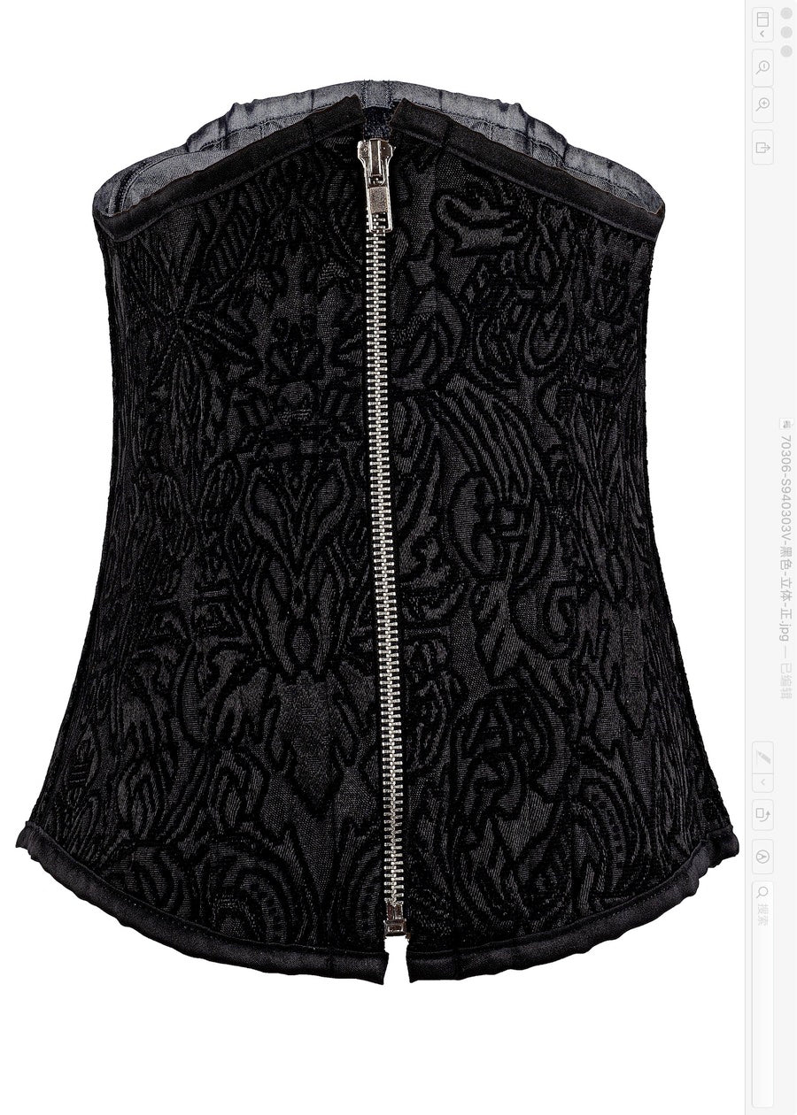 CORSET GOTHIQUE ZIP