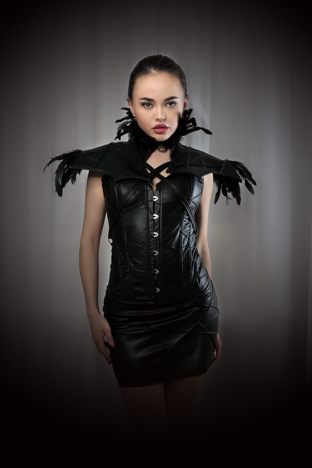 Bustier avec zip relief