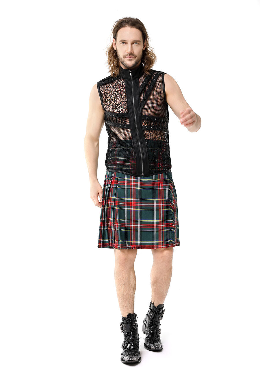 KILT GOTHIQUE POUR HOMME VERT