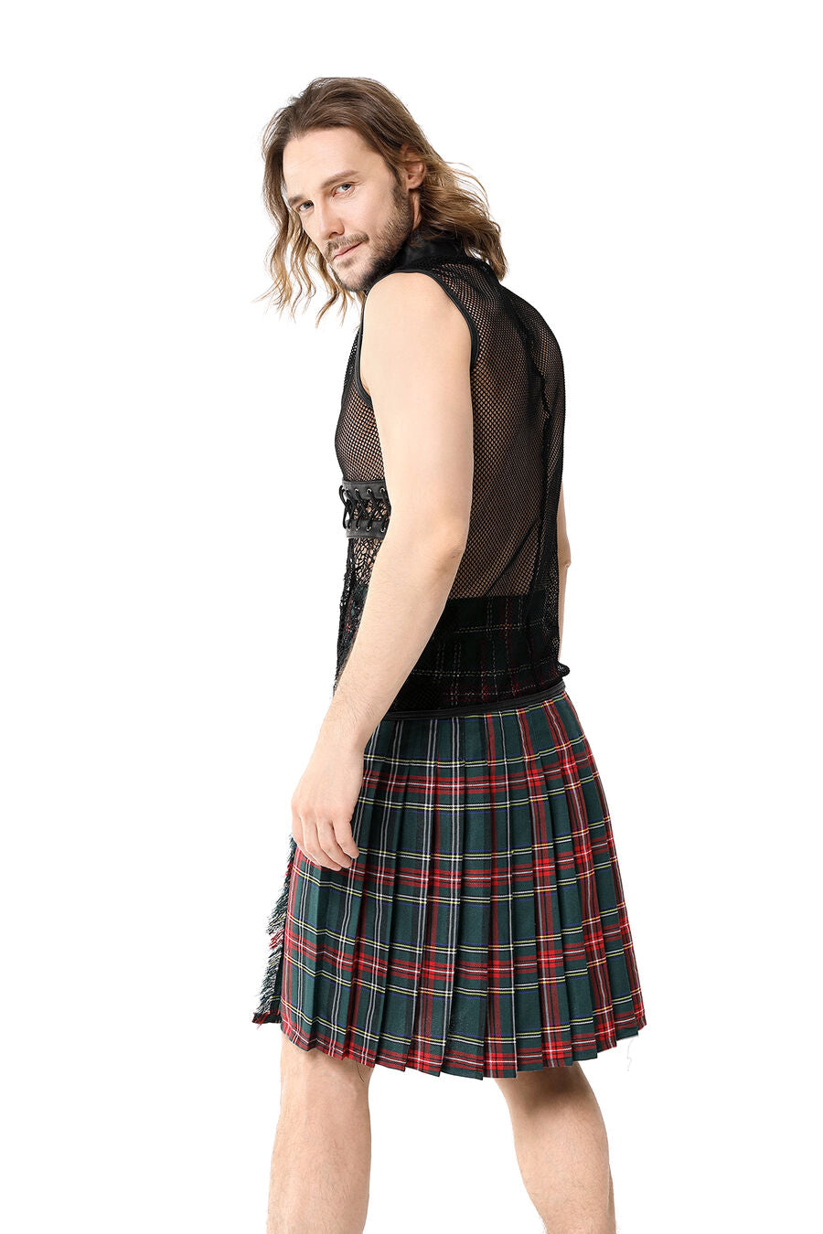 T-shirt résille gothique homme