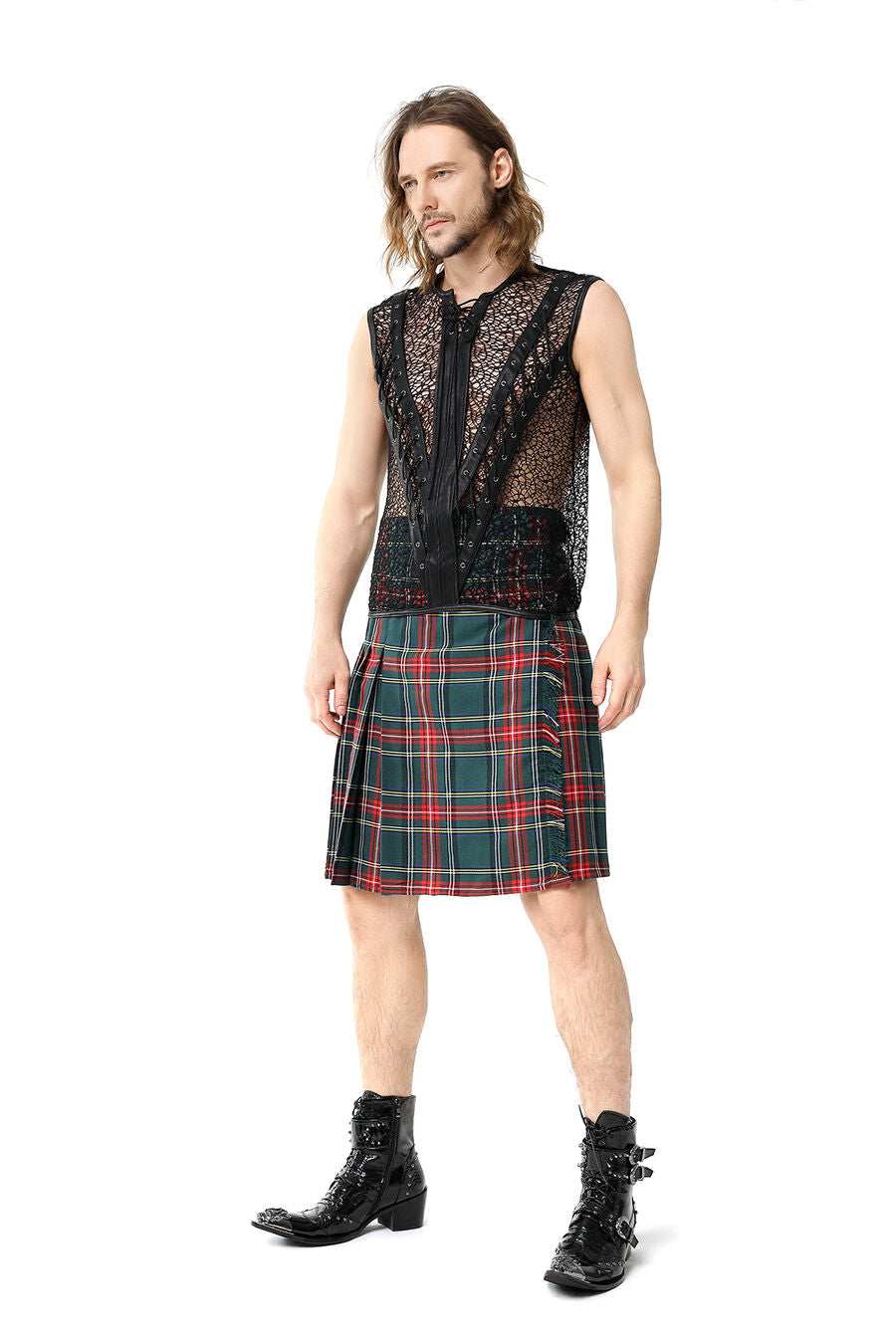 KILT GOTHIQUE POUR HOMME VERT