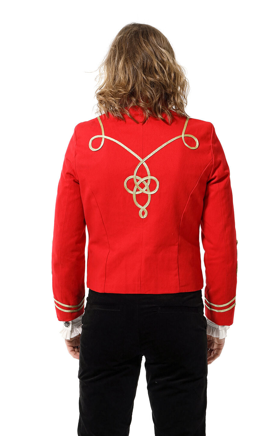 Veste officier style gothique rouge