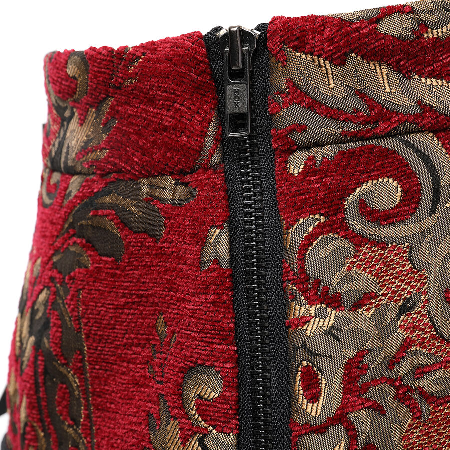 jupe court jacquard Rouge