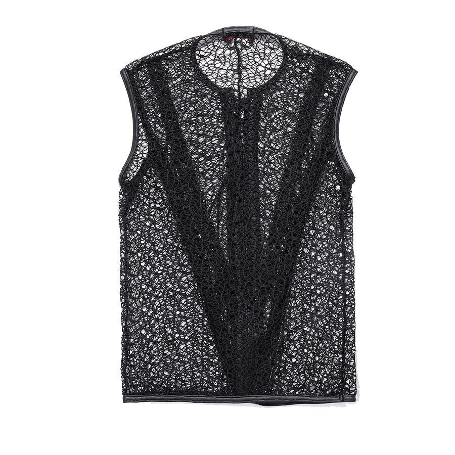 T-shirt résille gothique homme a lacer