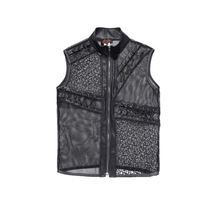 T-shirt résille gothique homme
