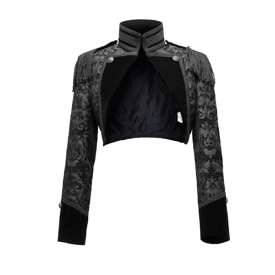 top veste boléro femme Jacquard Noir