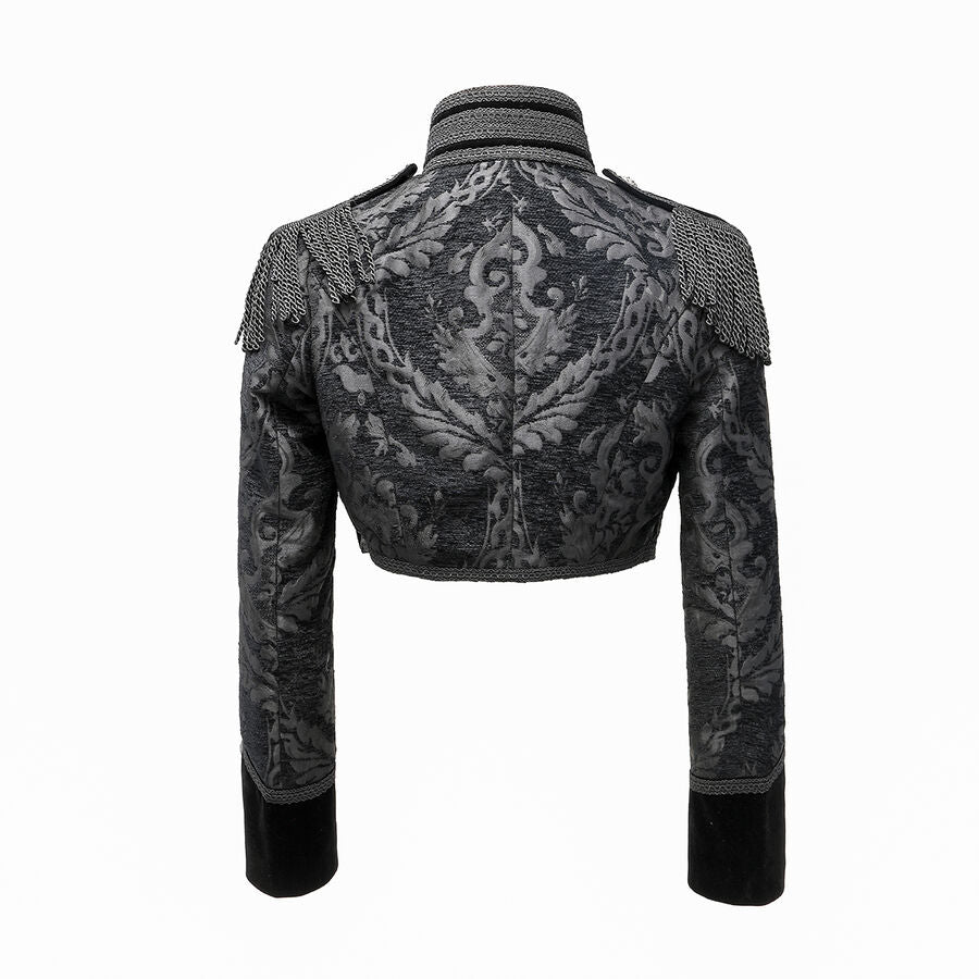 top veste boléro femme Jacquard Noir