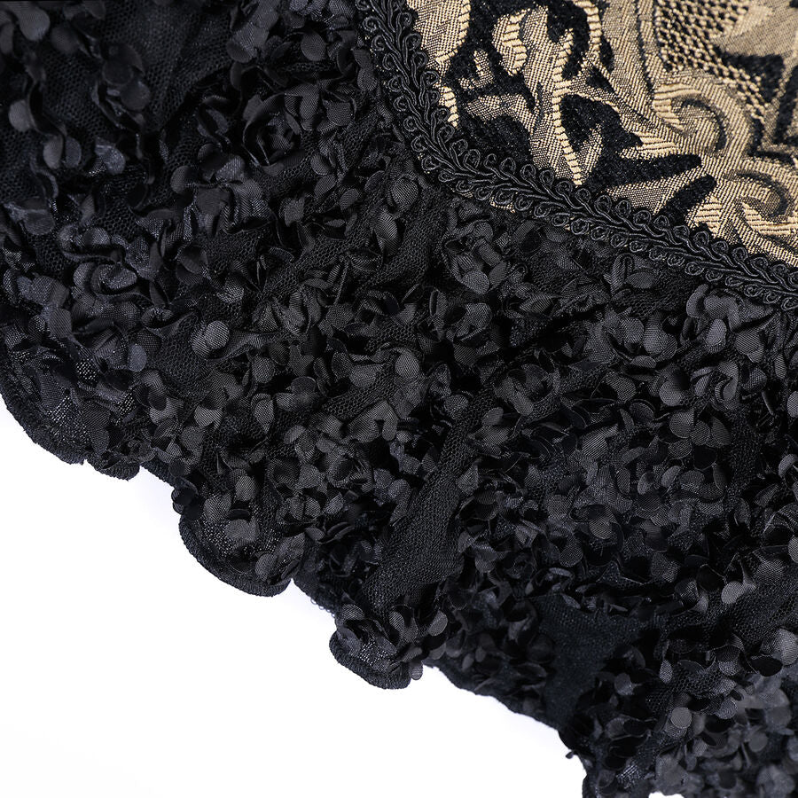 jupe court jacquard Or