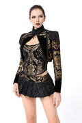 top veste boléro femme Jacquard Or