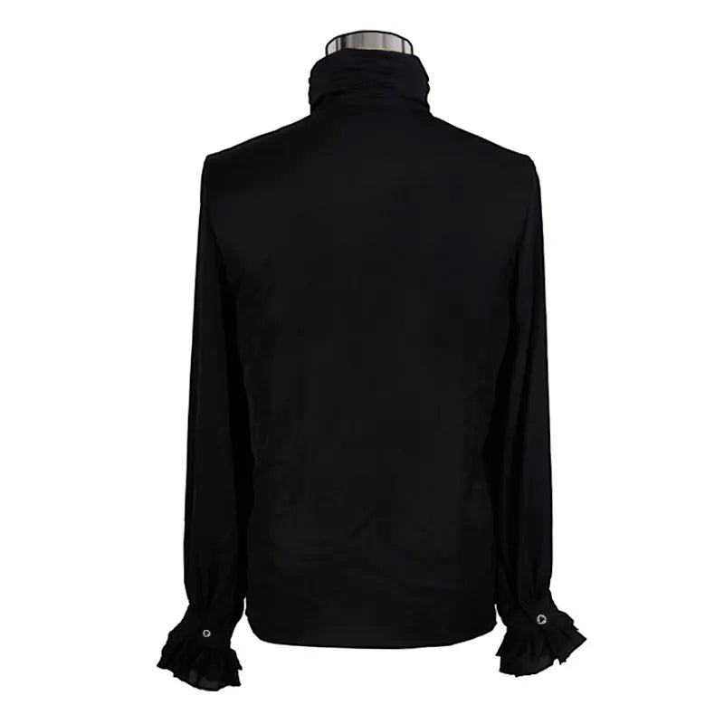 Chemise en mousseline gothique et son Jabot NOIR