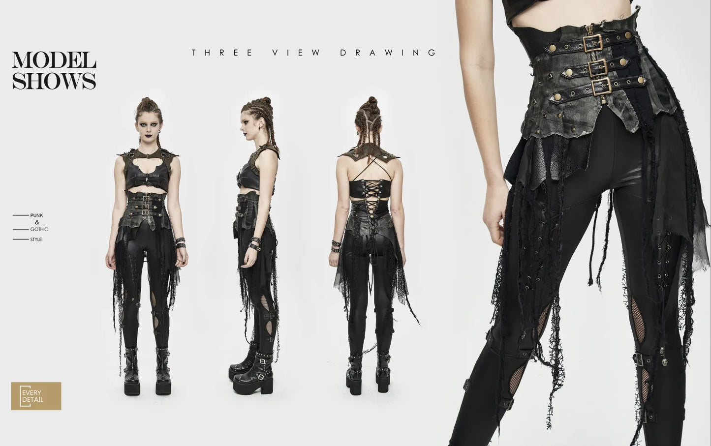 Corset gothique , stimpunk